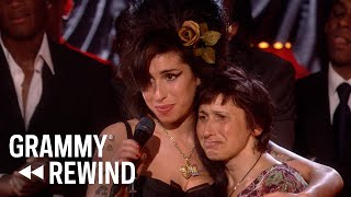 Watch Amy Winehouse Win Record Of The Year For quotRehabquot In 2008  GRAMMY Rewind [upl. by Nosle]