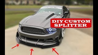 DIY Custom Front Mustang Splitter How to make your own front splitter [upl. by Thynne]