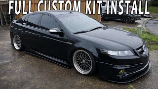 ACURA TL GETS ITS FULL CUSTOM SPLITTER KIT INSTALLED [upl. by Nunnery]