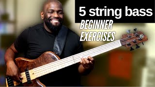 5 String Bass Guitar  4 Exercises for Beginners [upl. by Martguerita]