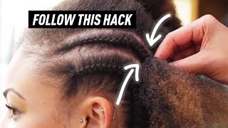 How To Cornrow Braid To Scalp FOR BEGINNERS [upl. by Eetnom]