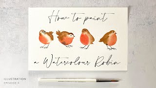 How to Paint a Watercolour Robin [upl. by Oribel]