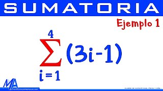 Sumatoria  Notación sigma  Ejemplo 1 [upl. by Ettenav606]