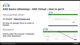 KNX Basics dimming with KNX Virtual [upl. by Inahs369]