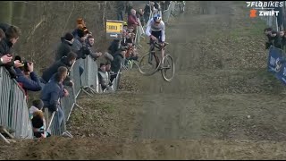 Mathieu van der Poel vs Tom Pidcock Cyclocross Skills Competition [upl. by Rior]