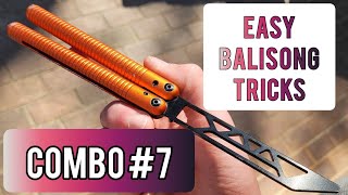 Combo 7 Balisong Tutorial EASY BUTTERFLY KNIFE TRICKS [upl. by Kciredor399]