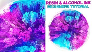 Resin Petri Dish amp Alcohol Ink Tutorial BASICS [upl. by Htebesile]