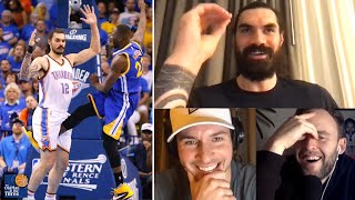 Steven Adams Will Never Forget The Pain of Getting Kicked in The Nuts by Draymond Green [upl. by Banks648]