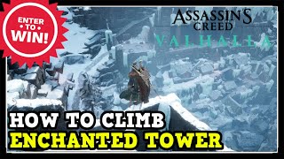 Assassins Creed Valhalla How to Climb the Enchanted Tower in Jotunheim Sync Point [upl. by Naujtna]