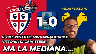 CAGLIARIVERONA 10 IL GOL PESANTE MINA INVALICABILE MA LA MEDIANA 1438 [upl. by Taryn]