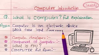 What is Computer full explanation  Introduction to Computer in Hindi [upl. by Favien]