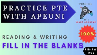 Practice PTE exam with APEUni 2023  PTE Reading and Writing  MADZ Academy [upl. by Lenard]