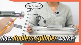 How RODLESS CYLINDER works Animation  Sub [upl. by Mehelhteb]