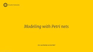 Process Modeling 11 Modeling with Petri nets [upl. by Adlare]