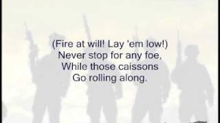 The Caisson Song Original US Army Song  Singalong with Lyrics [upl. by Grosz]