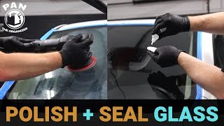 HOW TO POLISH AND CERAMIC COAT CAR GLASS [upl. by Yelrah]