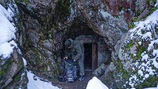 Trapped in a Blizzard Mysterious Cave Shelter Saves My Life [upl. by Yttak]