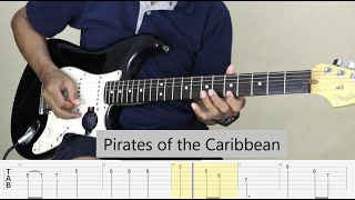 Pirates of the Caribbean  Electric Guitar Cover  TAB [upl. by Waly]