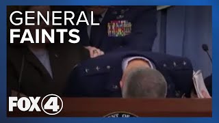 General faints at the podium [upl. by Sidnarb808]