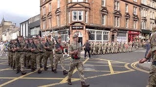 The Black Watch 3 SCOTS homecoming parade around the City of Perth Scotland Sept 2018 [upl. by Viridi]