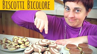 BISCOTTI BICOLORE di PASTA FROLLA SENZA BURRO  3 idee semplici [upl. by Pansy487]