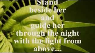 GOD BLESS AMERICA Lyrics  CELINE DION [upl. by Poppo172]