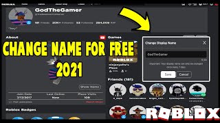 HOW TO CHANGE YOUR DISPLAY NAME IN ROBLOX Free Username Change 2021 [upl. by Pauly]