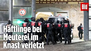 Gefängnismeuterei Polizei stürmt Knast in Thüringen  JVA Untermaßfeld [upl. by Alegna437]