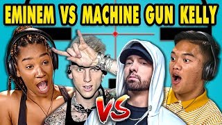 Teens React to EminemMachine Gun Kelly Diss Tracks [upl. by Lener809]