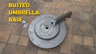 Busted Umbrella Base Fix It Concept [upl. by Knitter]