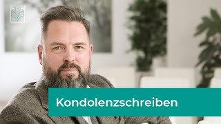 Kondolenzschreiben  Im Trauerfall die richtigen Worte finden [upl. by Serles]