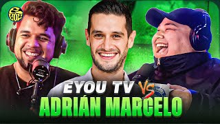 ADRIÁN MARCELO DESTROZA A EYOU TV  Le enseñamos de freestyle Aczino y la patineta Chessman y más [upl. by Annaiuq866]