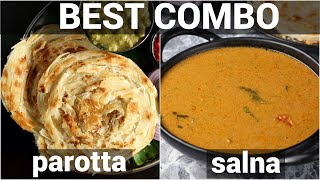 parotta salna recipe combo for lunch amp dinner  malabar parotta recipe with empty salna [upl. by Nairbal568]