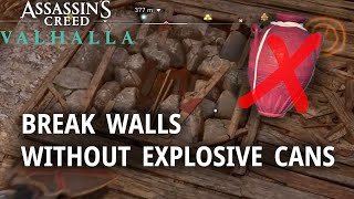 How To Destroy Breakable Walls Without Oil Jar  Assassins Creed Valhalla [upl. by Ebner943]