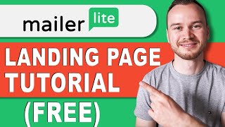 MailerLite Landing Page Tutorial  How To Create A Landing Page For Free [upl. by Cornela]