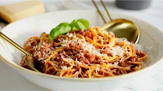 Traditional Spaghetti Bolognese Classic Italian Sauce [upl. by Yraht]