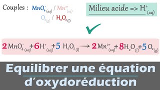 Oxydoréduction  🧪 Équilibrer une équation doxydoréduction en milieu acide  Chimie  1ère spé [upl. by Ardnuahs]