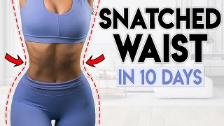 SNATCHED WAIST amp ABS in 10 Days  5 minute Home Workout [upl. by Sacken]